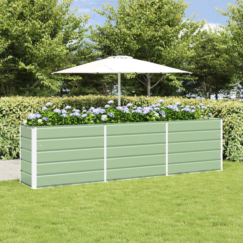 Load image into Gallery viewer, Vidaxl plantenbak pastelgroen 480 x 50 x 45 cm gegalvaniseerd staal
