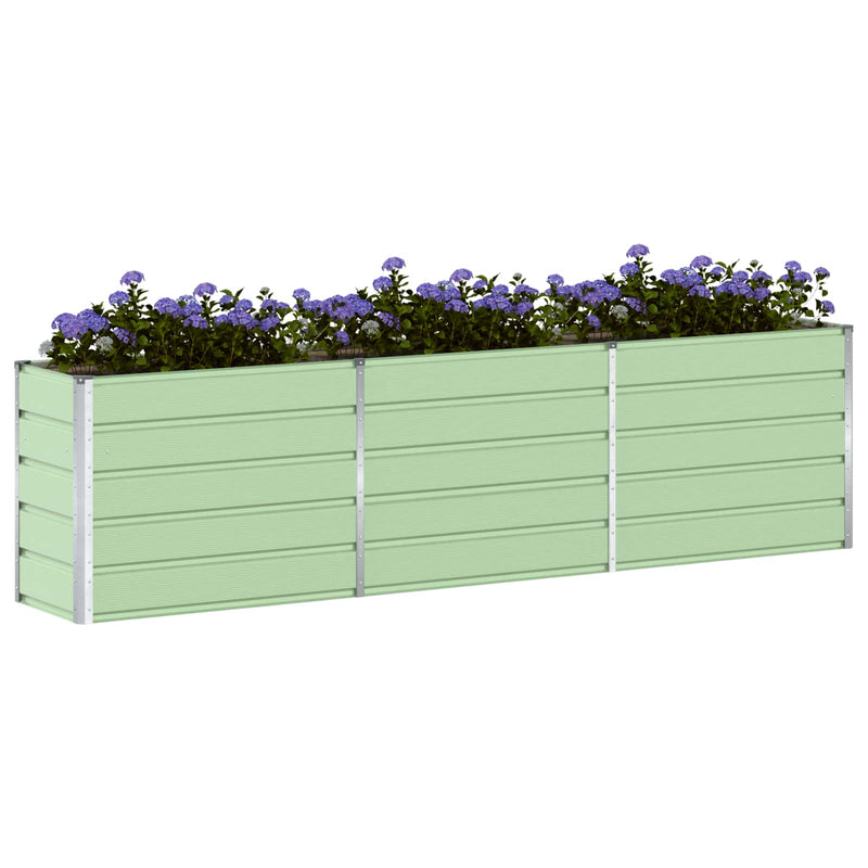 Load image into Gallery viewer, Vidaxl plantenbak pastelgroen 480 x 50 x 45 cm gegalvaniseerd staal
