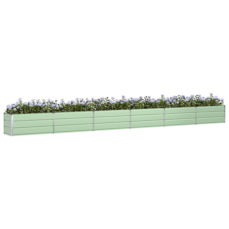 Load image into Gallery viewer, Vidaxl plantenbak pastelgroen 480 x 50 x 45 cm gegalvaniseerd staal
