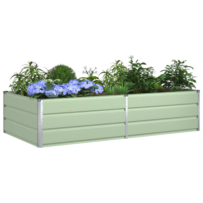 Load image into Gallery viewer, Vidaxl plantenbak pastelgroen 195 x 100 x 45 cm gegalvaniseerd staal
