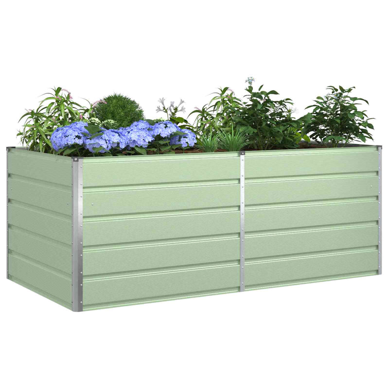 Load image into Gallery viewer, Vidaxl plantenbak pastelgroen 195 x 100 x 45 cm gegalvaniseerd staal
