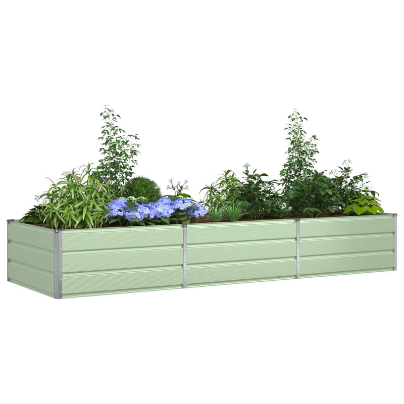 Load image into Gallery viewer, Vidaxl plantenbak pastelgroen 195 x 100 x 45 cm gegalvaniseerd staal
