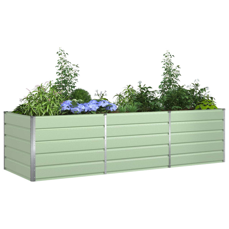 Load image into Gallery viewer, Vidaxl plantenbak pastelgroen 195 x 100 x 45 cm gegalvaniseerd staal
