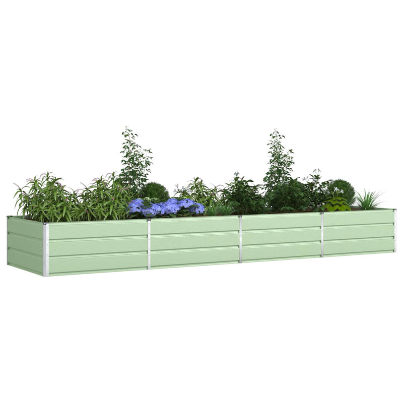 Load image into Gallery viewer, Vidaxl plantenbak pastelgroen 195 x 100 x 45 cm gegalvaniseerd staal
