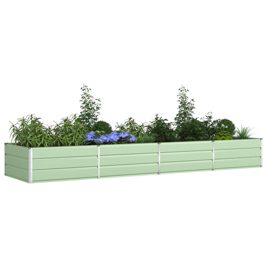 Vidaxl plantenbak pastelgroen 195 x 100 x 45 cm gegalvaniseerd staal