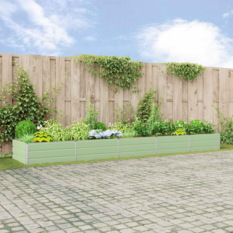 Load image into Gallery viewer, Vidaxl plantenbak pastelgroen 195 x 100 x 45 cm gegalvaniseerd staal
