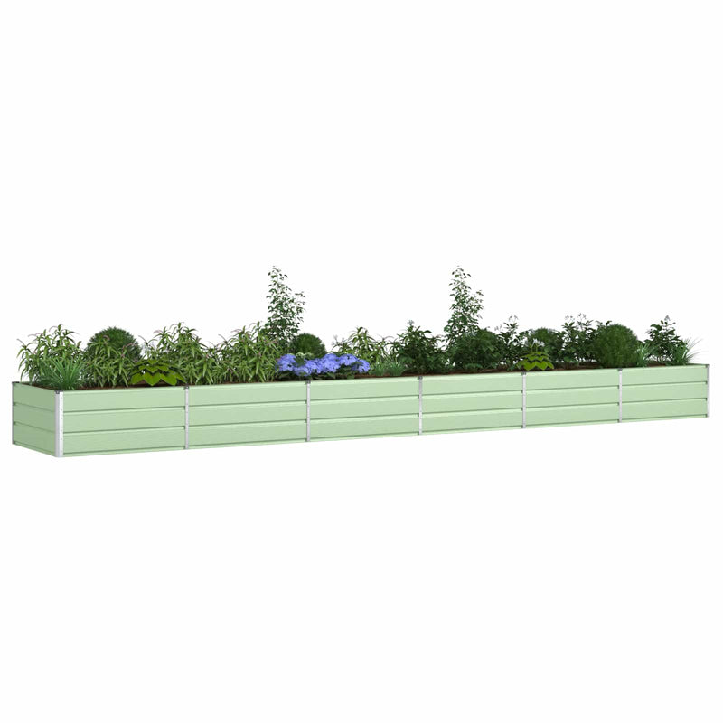 Load image into Gallery viewer, Vidaxl plantenbak pastelgroen 195 x 100 x 45 cm gegalvaniseerd staal
