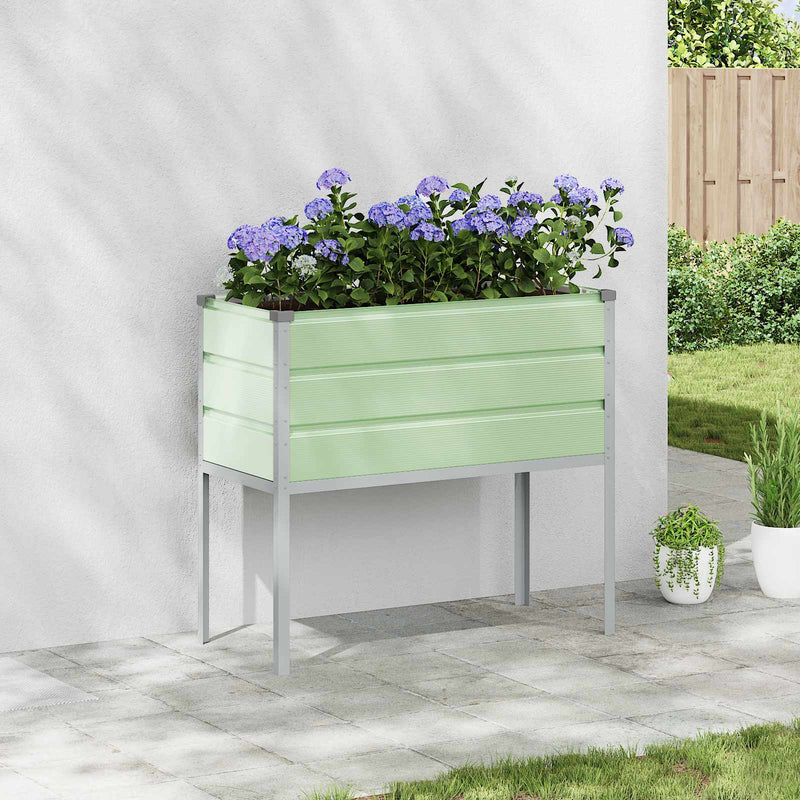 Load image into Gallery viewer, Vidaxl plantenbak pastelgroen 100 x 45 x 90 cm gegalvaniseerd staal
