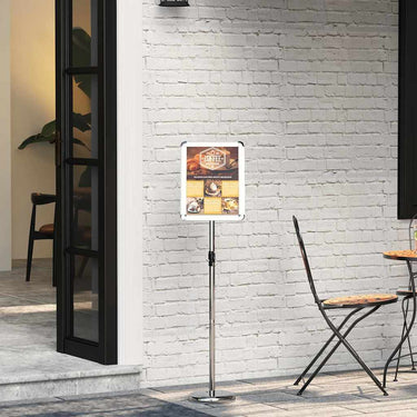 Vidaxl beurs displays zilver 25 x 25 x 125 cm aluminium