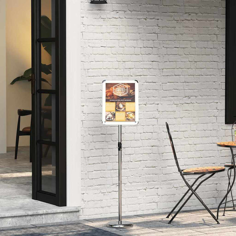 Load image into Gallery viewer, Vidaxl beurs displays zilver 25 x 25 x 125 cm aluminium

