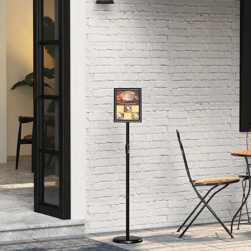 Load image into Gallery viewer, Vidaxl beurs displays zwart 25 x 25 x 125 cm aluminium

