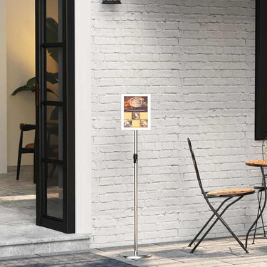Vidaxl beurs displays zilver 25 x 25 x 125 cm aluminium