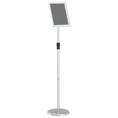 Vidaxl beurs displays zilver 25 x 25 x 125 cm aluminium