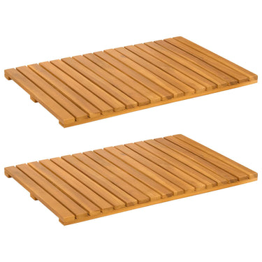 Vidaxl badmat effen bruin 60 x 40 cm hout
