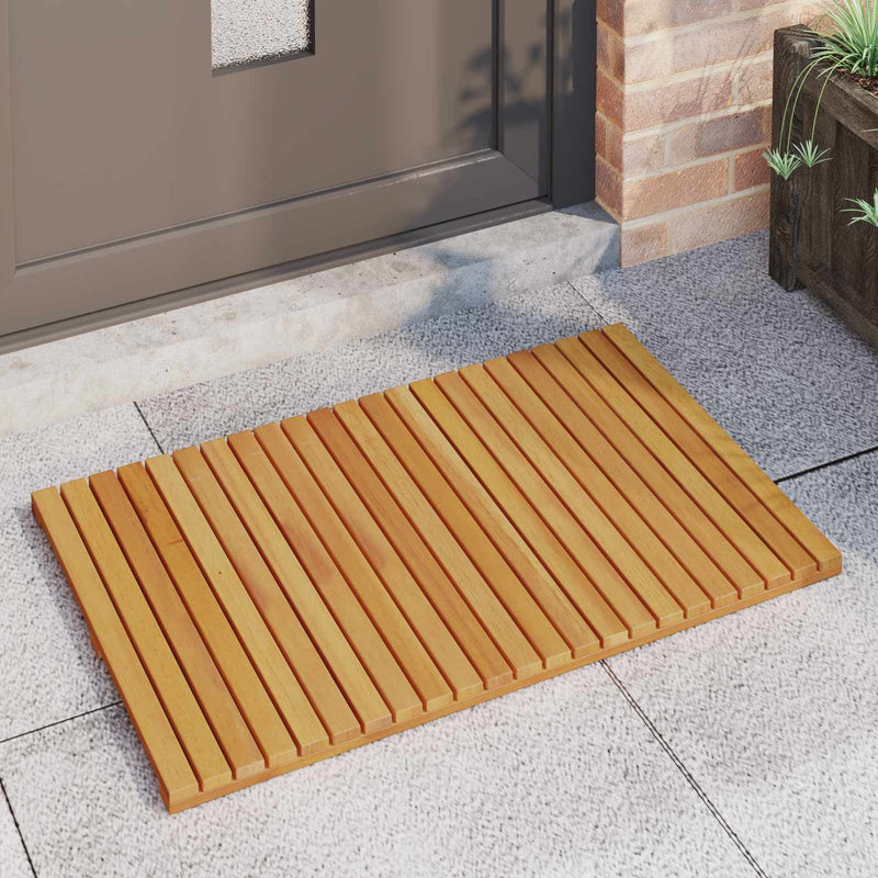 Load image into Gallery viewer, Vidaxl badmat effen bruin 80 x 50 cm hout
