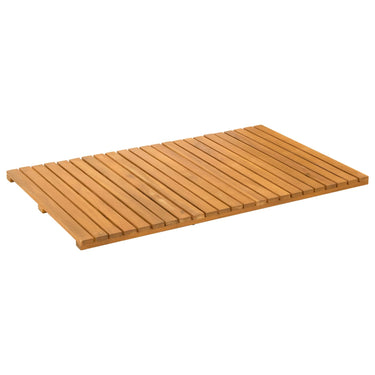 Vidaxl badmat effen bruin 80 x 50 cm hout
