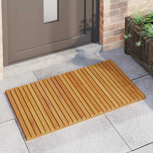 Vidaxl badmat effen bruin 100 x 55 cm hout