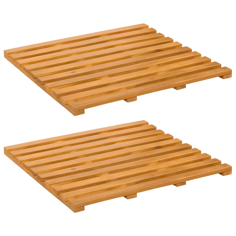 Load image into Gallery viewer, Vidaxl badmat effen bruin 100 x 53 cm hout

