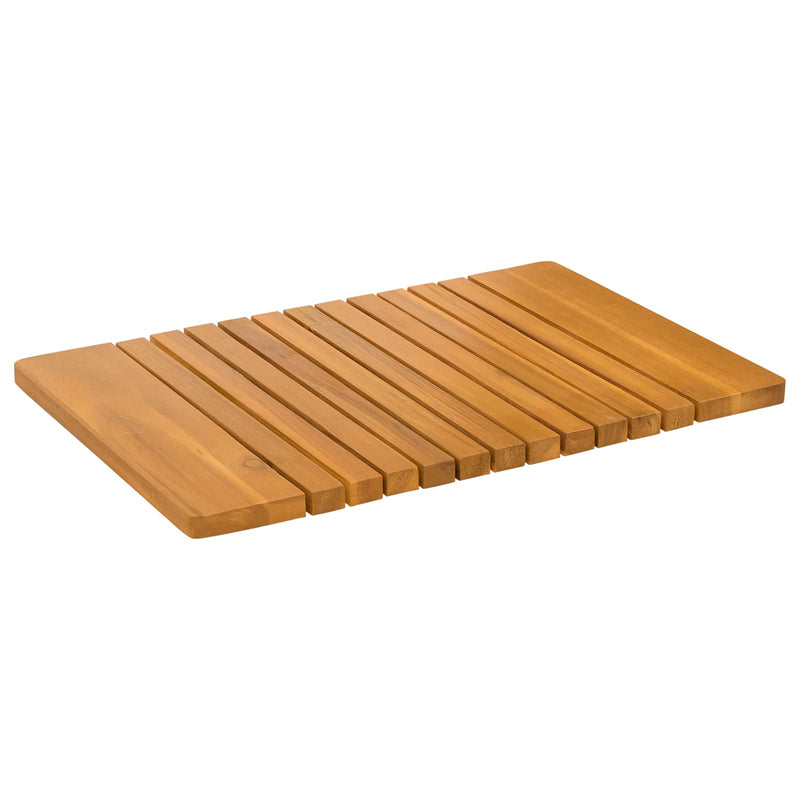 Load image into Gallery viewer, Vidaxl badmat effen bruin 59 x 40 cm hout
