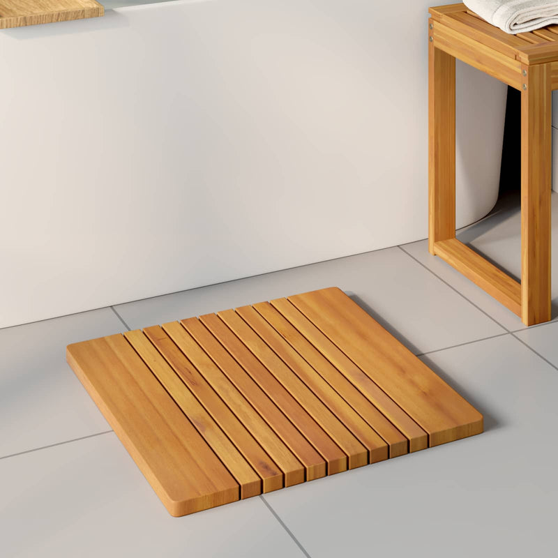 Load image into Gallery viewer, Vidaxl badmat effen bruin 59 x 40 cm hout
