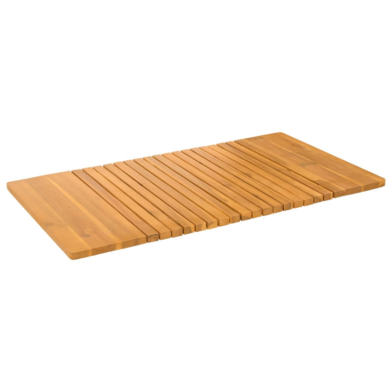 Load image into Gallery viewer, Vidaxl badmat effen bruin 100 x 55 cm hout
