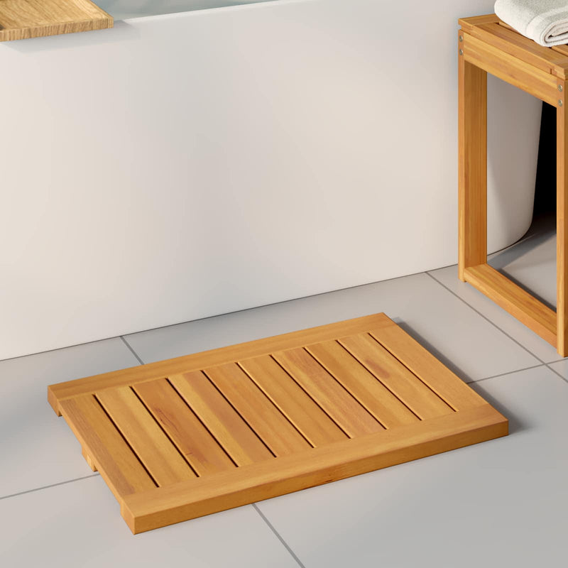 Load image into Gallery viewer, Vidaxl badmat effen bruin 60 x 40 cm hout
