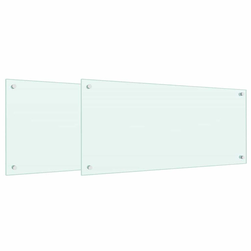 Load image into Gallery viewer, Vidaxl keuken spatscherm 2 pcs wit 90 x 40 cm gehard glas
