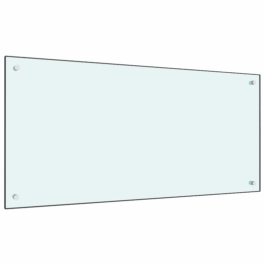 Vidaxl keuken spatscherm 2 pcs wit 100 x 50 cm gehard glas
