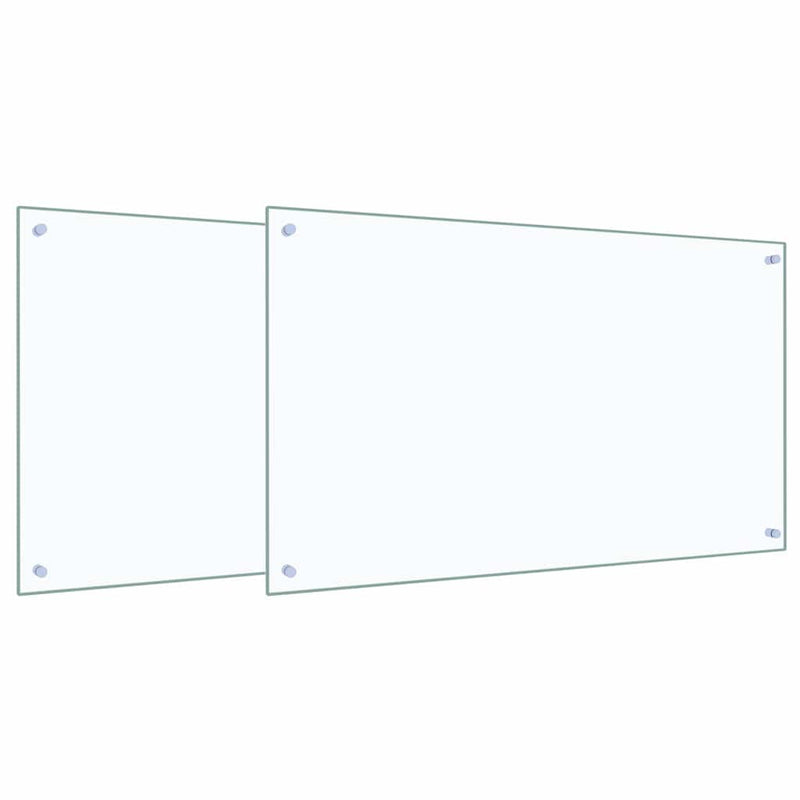 Load image into Gallery viewer, Vidaxl keuken spatscherm 2 pcs doorzichtig 100 x 60 cm gehard glas
