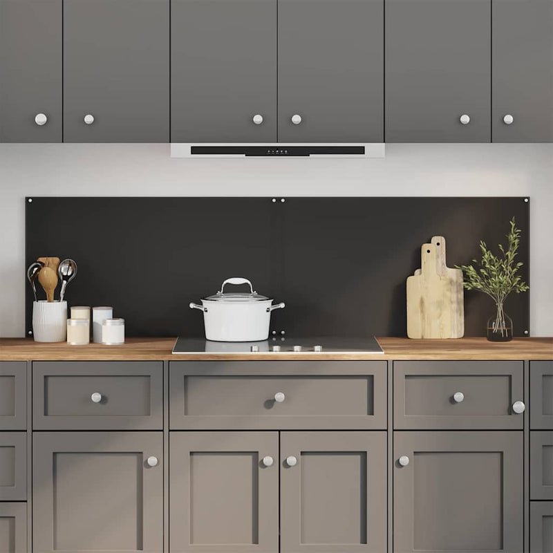 Load image into Gallery viewer, Vidaxl keuken spatscherm 2 pcs zwart 90 x 50 cm gehard glas
