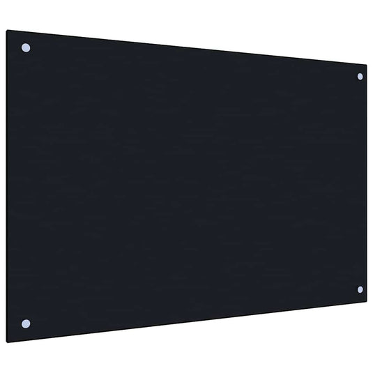 Vidaxl keuken spatscherm 2 pcs zwart 90 x 60 cm gehard glas