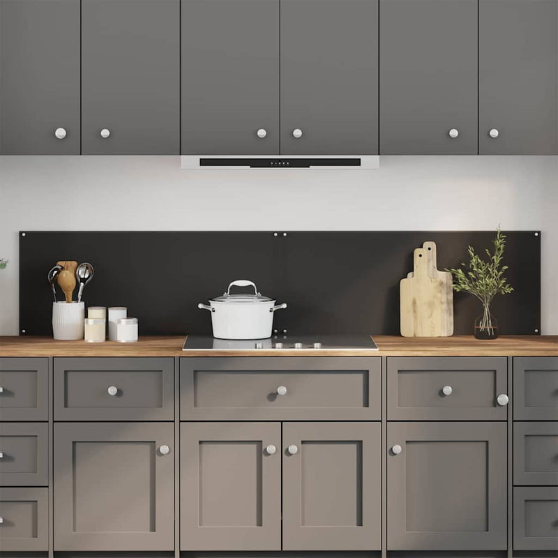 Load image into Gallery viewer, Vidaxl keuken spatscherm 2 pcs zwart 100 x 40 cm gehard glas
