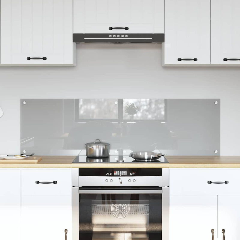 Load image into Gallery viewer, Vidaxl keuken spatscherm 2 pcs lichtgrijs 70 x 40 cm gehard glas
