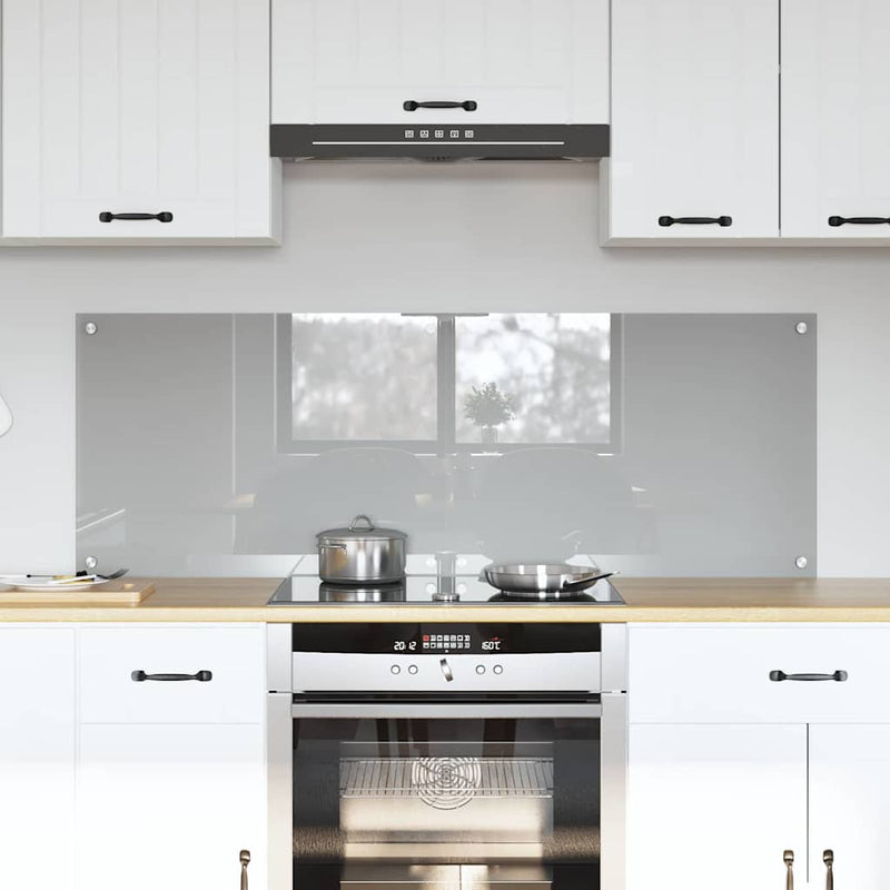 Load image into Gallery viewer, Vidaxl keuken spatscherm 2 pcs lichtgrijs 70 x 50 cm gehard glas
