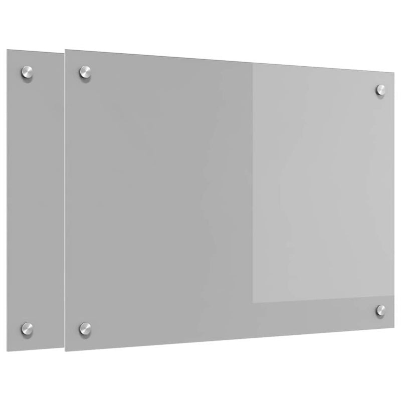 Load image into Gallery viewer, Vidaxl keuken spatscherm 2 pcs lichtgrijs 70 x 50 cm gehard glas
