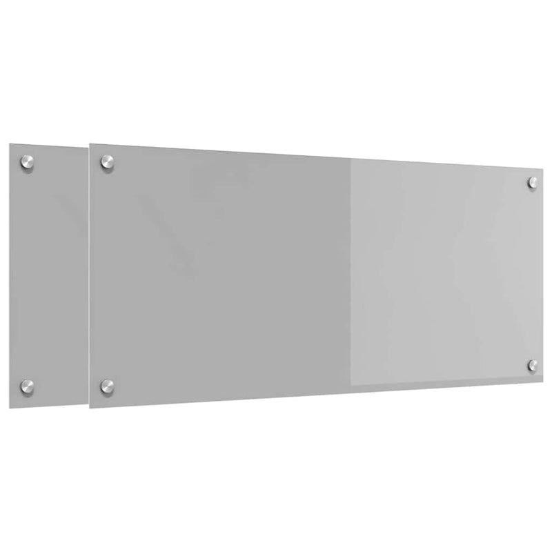 Load image into Gallery viewer, Vidaxl keuken spatscherm 2 pcs lichtgrijs 90 x 40 cm gehard glas
