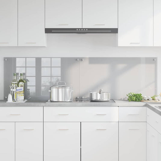 Vidaxl keuken spatscherm 2 pcs lichtgrijs 90 x 50 cm gehard glas