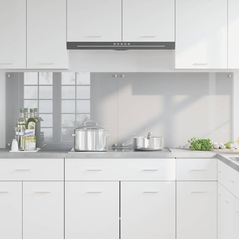 Load image into Gallery viewer, Vidaxl keuken spatscherm 2 pcs lichtgrijs 90 x 60 cm gehard glas
