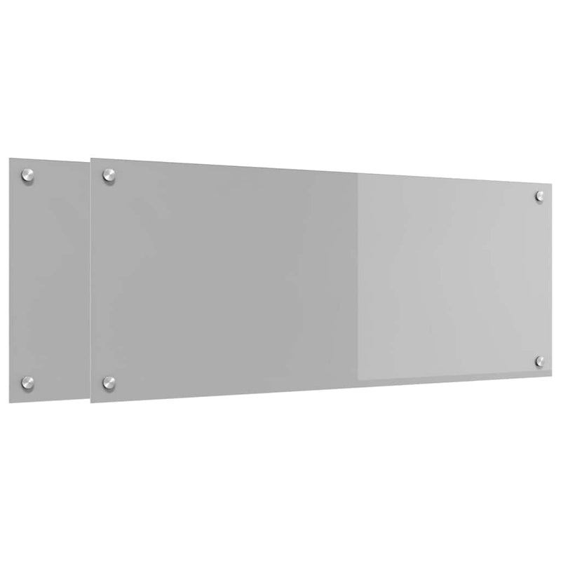Load image into Gallery viewer, Vidaxl keuken spatscherm 2 pcs lichtgrijs 100 x 40 cm gehard glas
