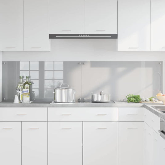 Vidaxl keuken spatscherm 2 pcs lichtgrijs 100 x 50 cm gehard glas
