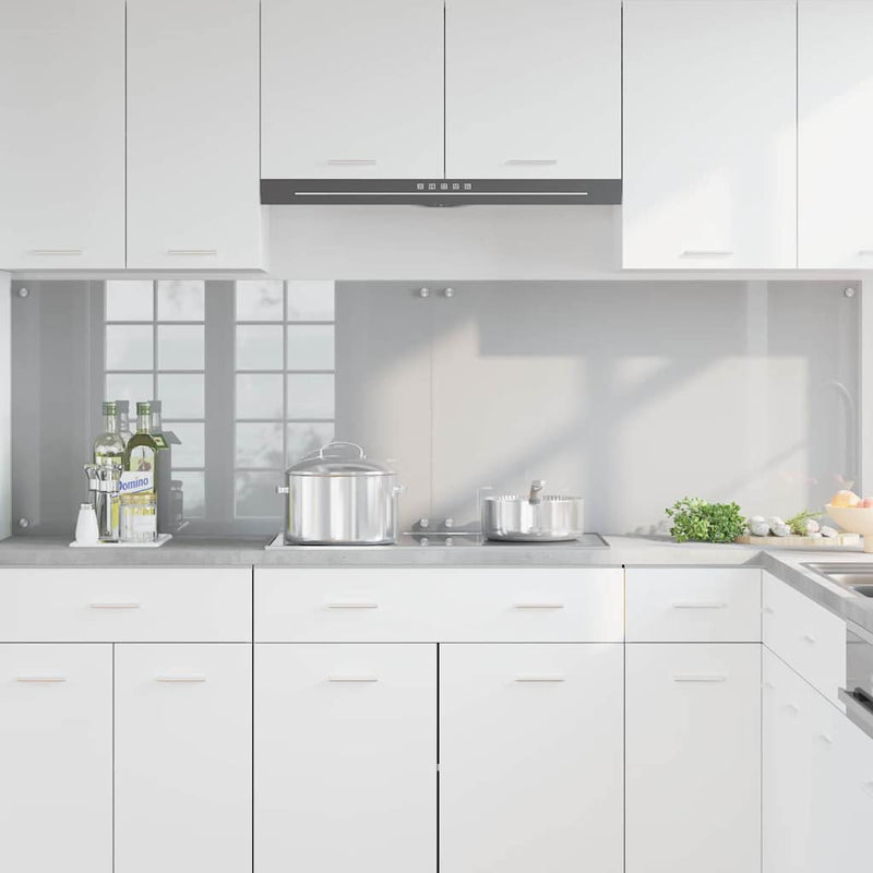 Load image into Gallery viewer, Vidaxl keuken spatscherm 2 pcs lichtgrijs 100 x 60 cm gehard glas
