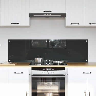 Vidaxl keuken spatscherm 2 pcs donkergrijs 70 x 40 cm gehard glas