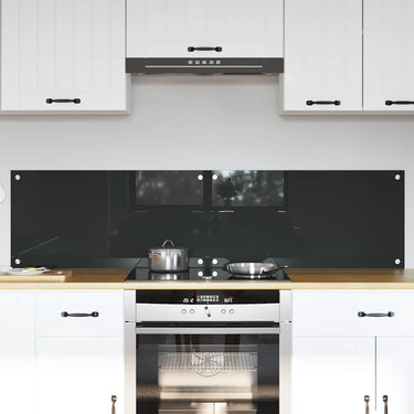 Vidaxl keuken spatscherm 2 pcs donkergrijs 80 x 40 cm gehard glas