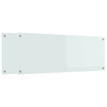 Vidaxl keuken spatscherm 2 pcs wit 110 x 40 cm gehard glas