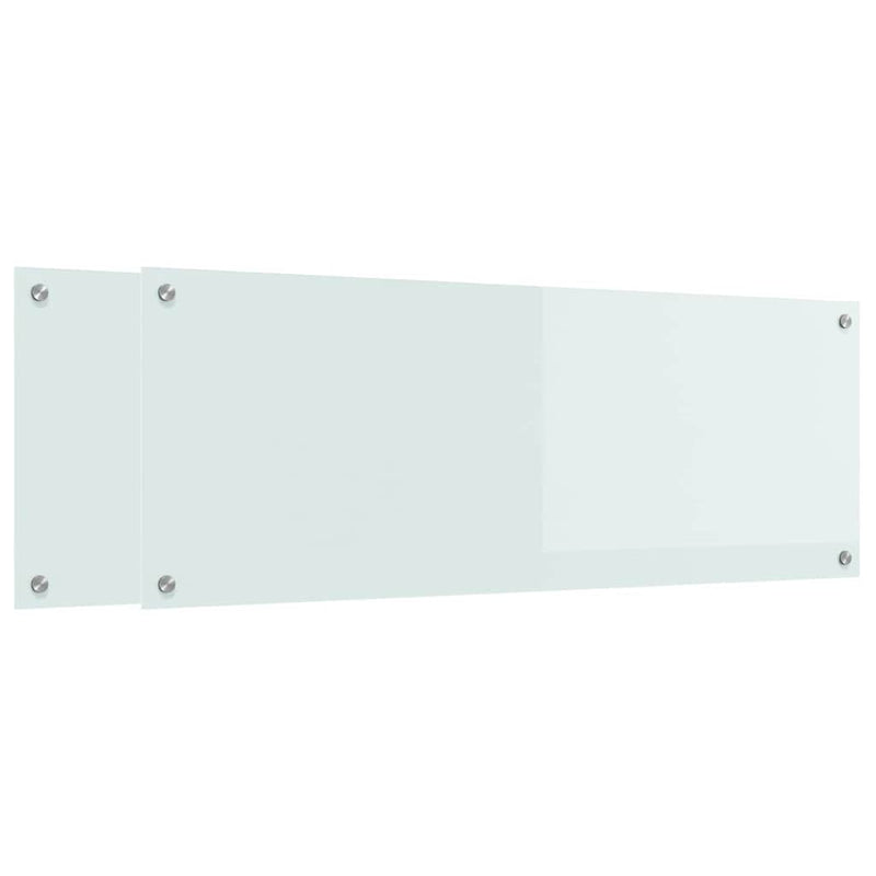Load image into Gallery viewer, Vidaxl keuken spatscherm 2 pcs wit 110 x 40 cm gehard glas

