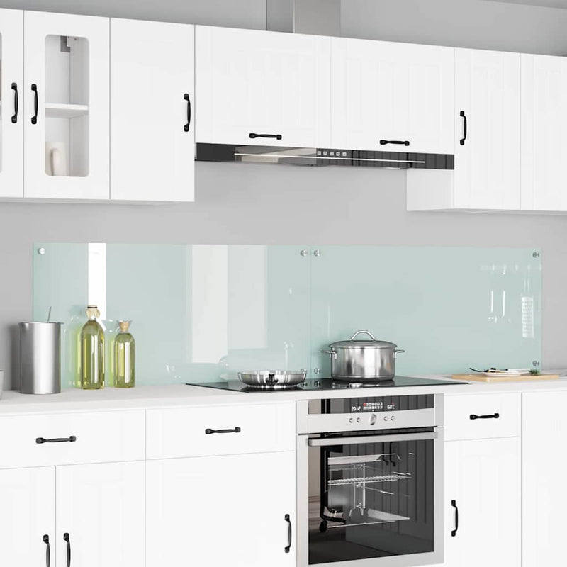 Load image into Gallery viewer, Vidaxl keuken spatscherm 2 pcs wit 110 x 50 cm gehard glas
