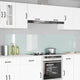 Vidaxl keuken spatscherm 2 pcs wit 110 x 50 cm gehard glas