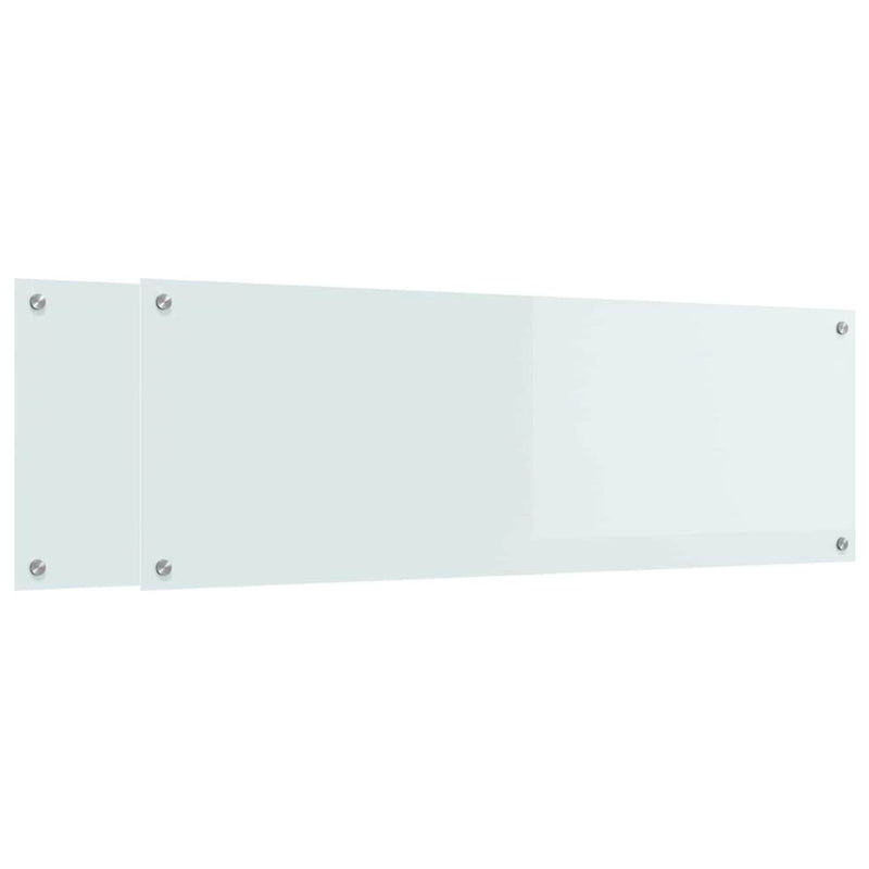 Load image into Gallery viewer, Vidaxl keuken spatscherm 2 pcs wit 120 x 40 cm gehard glas
