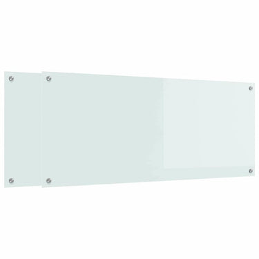 Vidaxl keuken spatscherm 2 pcs wit 120 x 50 cm gehard glas