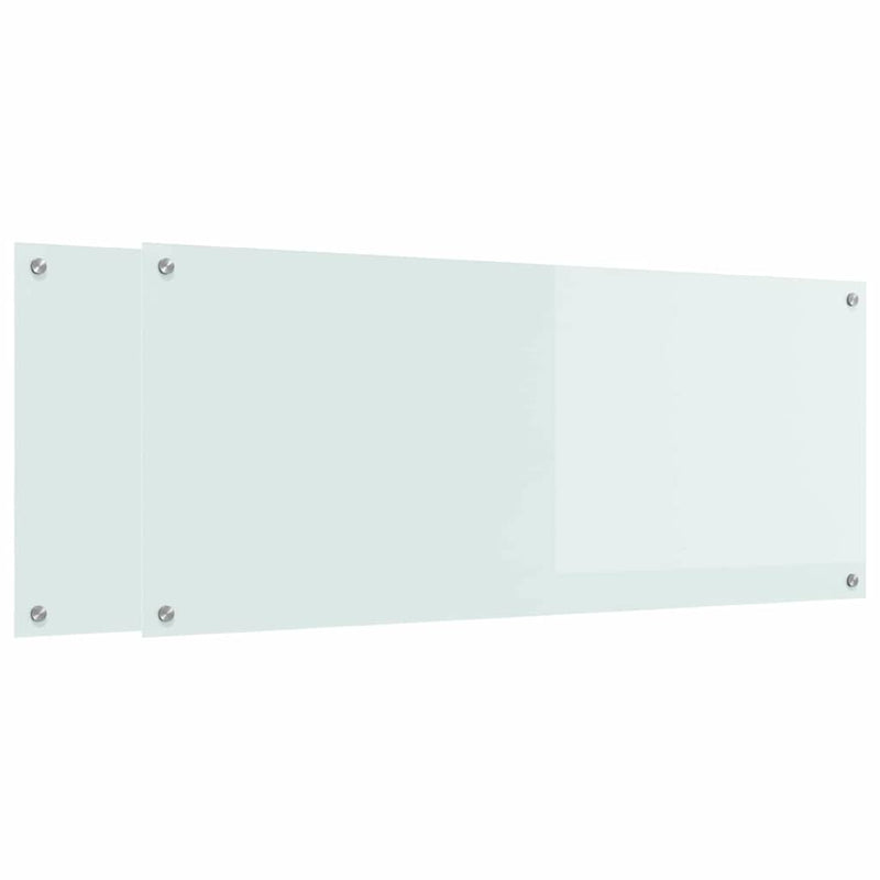 Load image into Gallery viewer, Vidaxl keuken spatscherm 2 pcs wit 120 x 50 cm gehard glas
